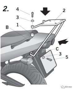 fijacion superior shad para maleta moto kawasaki zr7 7s k0zr71st
