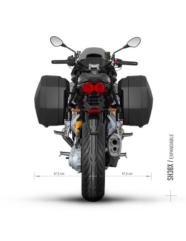 soportes de maletas shad 3p system para moto guzzi v100 mandello m0vm13if