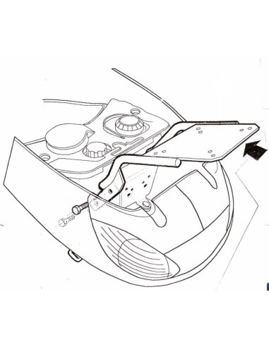 fijacion superior shad para maleta moto piaggio vivacity 50 p0v59t