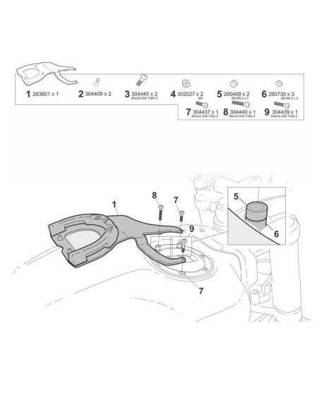 fijacion bolsa deposito click system royal enfield guerrilla shad r010cs