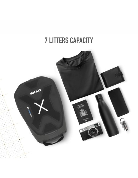 bolsa de deposito moto shad x0tr10cl terra tr10cl impermeable 7 litros