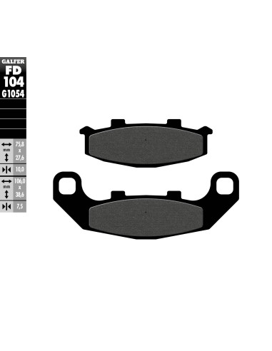 pastillas de freno moto galfer semi metal fd104g10