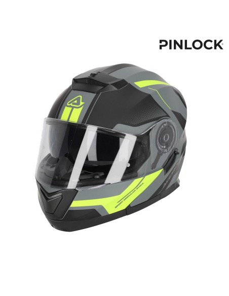 casco acerbis serel 22 06 negro y amarillo talla xs