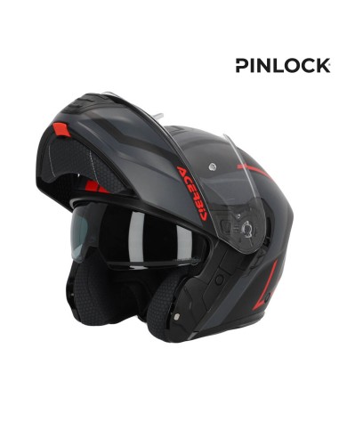 casco modular acerbis tdc gris y negro talla l 0025313 293