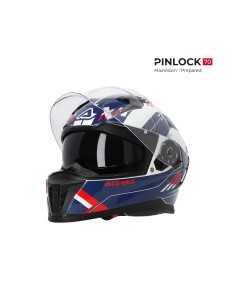 casco integral acerbis homologacion 22 06 blanco azul y rojo 0026016 034 talla s 2