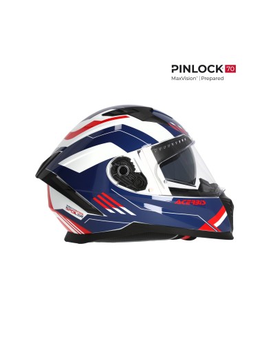casco integral acerbis homologacion 22 06 blanco azul y rojo 0026016 034 talla s