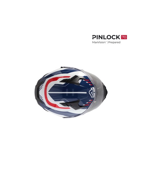 casco integral acerbis homologacion 22 06 blanco azul y rojo 0026016 034 talla s