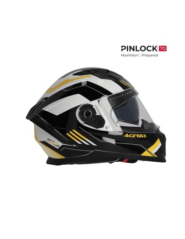 casco integral acerbis homologacion 22 06 negro y amarillo 0026016 318 talla s