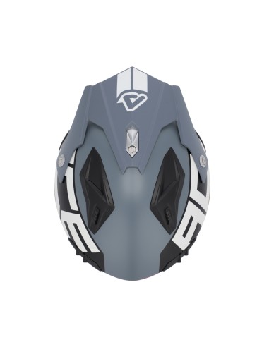 casco acerbis jet aria graphic sport 22 06 color gris y rojo mate talla xs