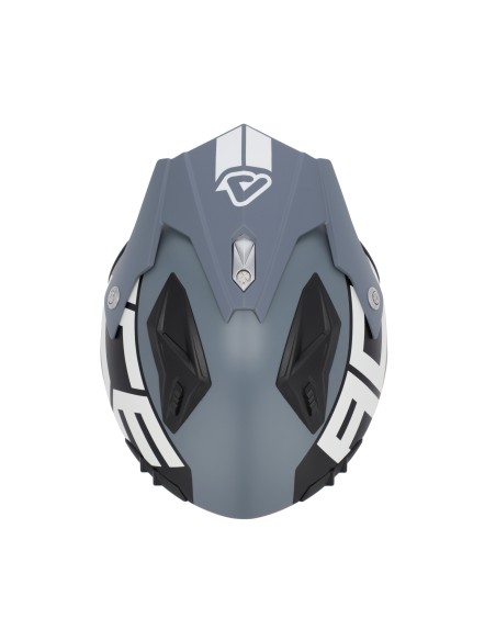 casco acerbis jet aria graphic sport 22 06 color gris y rojo mate talla xs