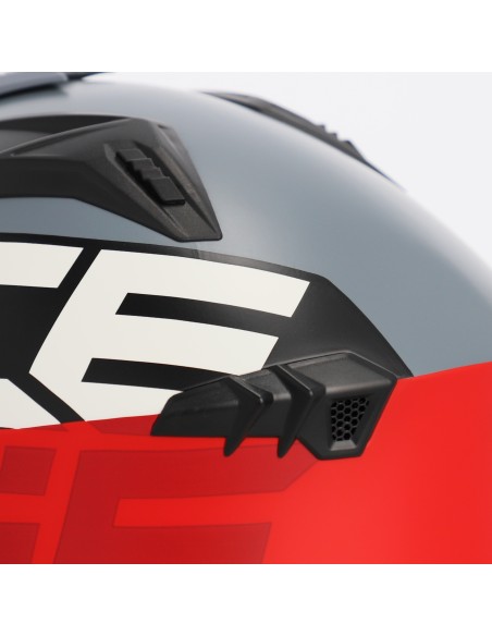 casco acerbis jet aria graphic sport 22 06 color gris y rojo mate talla xs