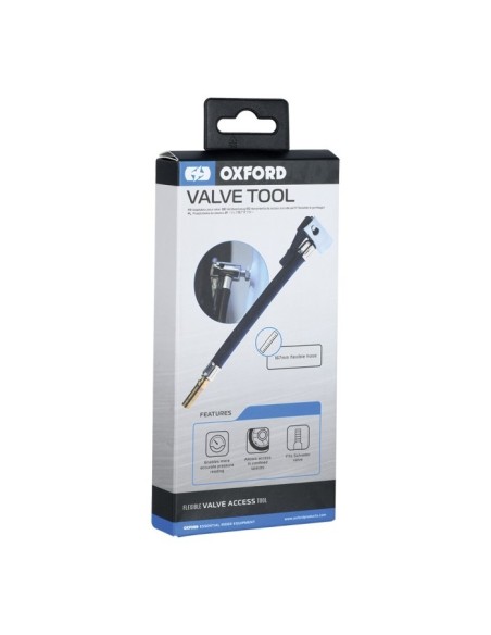 adaptador de acceso a valvula oxford ox753 schrader con tubo flexible 167 mm