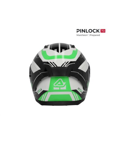 casco integral acerbis homologacion 22 06 negro y verde talla xl 0026016 325
