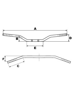 manillar trw acero 22 mm classic high negro 2