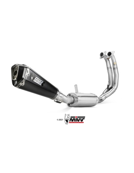 escape completo mivv 2x1 delta race carbono aprilia rs 660 2020 24 tuono 660 2021 24