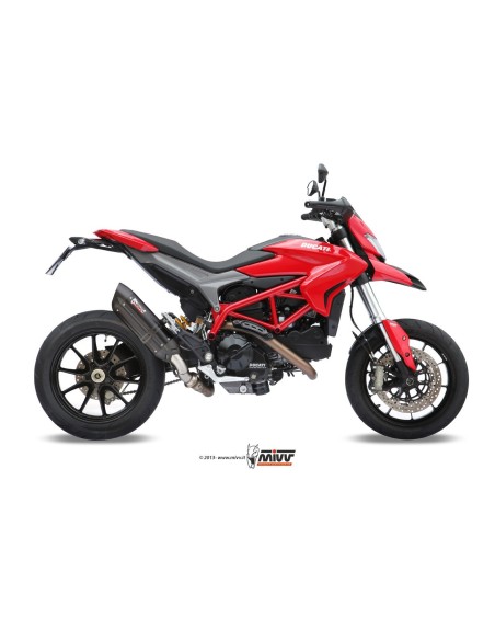 silencioso mivv suono acero negro carbon ducati hypermotard 821 hyperstrada 821 2013 15