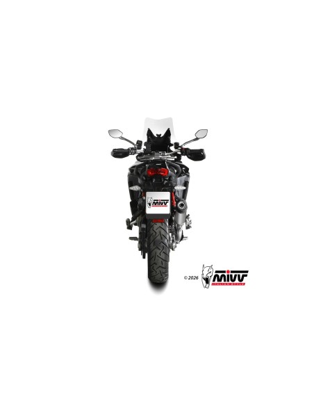 silencioso mivv 2x1 oval titanium con tapa de carbono ducati multistrada v4 v4s 2025 26