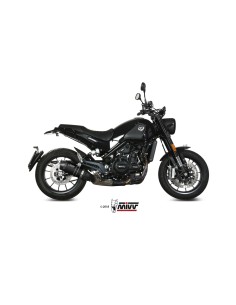 silencioso mivv oval black con tapa de carbono benelli leoncino 500 2017 25 e 002 lzc 2