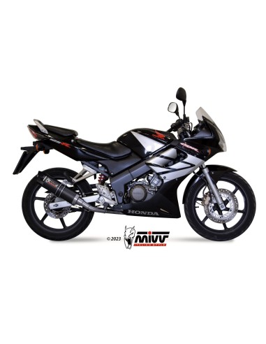 escape completo mivv 1x1 gp carbon con tapa carbono honda cbr 125 r 2004 10 h 043 l2sc