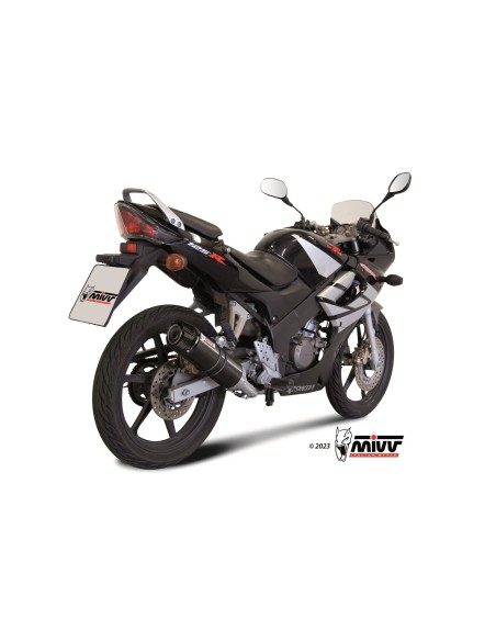 escape completo mivv 1x1 gp black con tapa carbono honda cbr 125 r 2004 10 h 043 lxbc