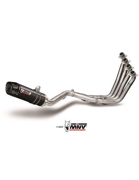 escape completo mivv 4x2x1 gp black con tapa carbono honda cb 650 f 2014 18 h 055 lxbc