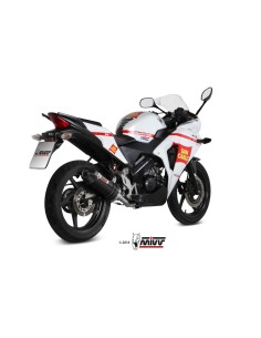 escape completo mivv 1x1 oval carbono con tapa carbono honda cbr 125 r 2011 16 h 060 l3c 2