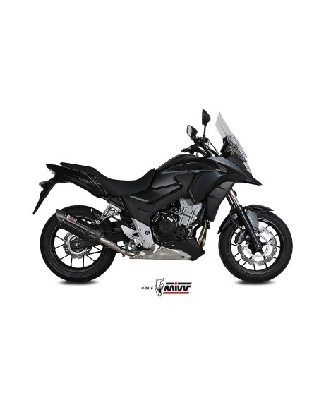 silencioso mivv suono acero negro carbon honda cb 500 x 2016 h 061 l9