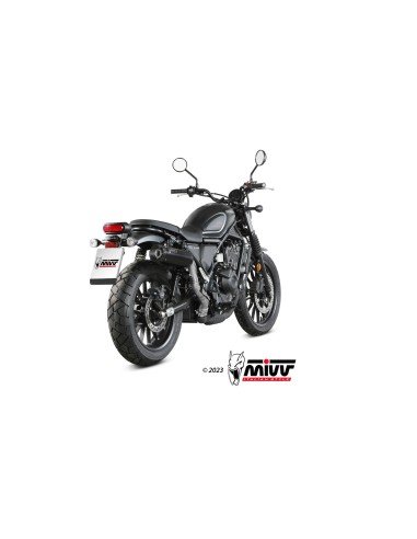 silencioso mivv hr 1 black con tapa en carbono honda cl 500 2023 24 h 090 lh1bc