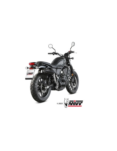 silencioso mivv hr 1 black con tapa en carbono honda cl 500 2023 24 h 090 lh1bc