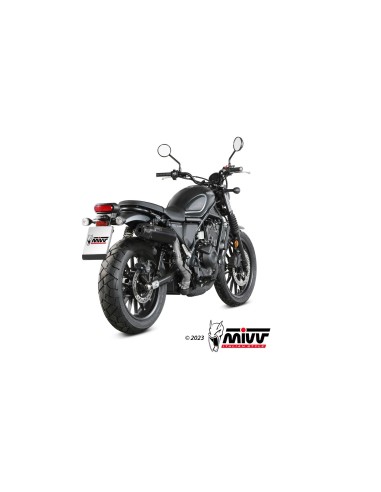 silencioso mivv hr 1 black con tapa en carbono larga honda cl 500 2023 24 h 090 lh1bg