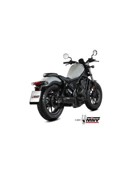 silencioso mivv hr 1 black con tapa en carbono honda cmx 500 rebel 2022 24 h 091 lh1bc