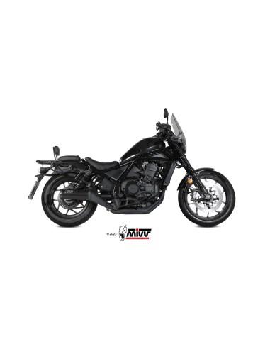silencioso mivv hr 1 black con tapa en carbono honda cmx 1100 rebel 2022 24 h 092 lh1bc