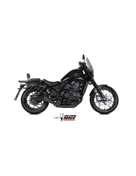 silencioso mivv hr 1 black con tapa en carbono honda cmx 1100 rebel 2022 24 h 092 lh1bc