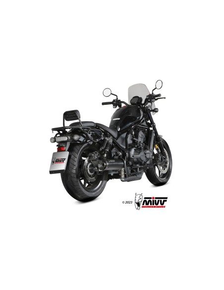 silencioso mivv hr 1 black con tapa en carbono honda cmx 1100 rebel 2022 24 h 092 lh1bc
