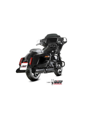silenciosos mivv hr 1 black harley davidson road glide king street 2017 26