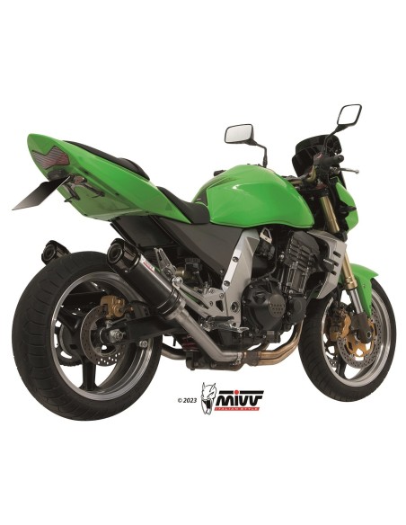 silenciosos mivvgp acero negro carbon kawasaki z1000 2003 06 k 010 lxbc