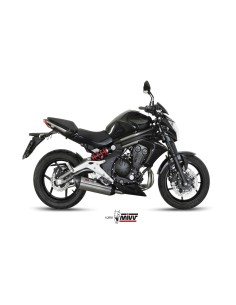 escape completo mivv 2x1 suono st steel con tapa carbono kawasaki er 6n f 2012 16