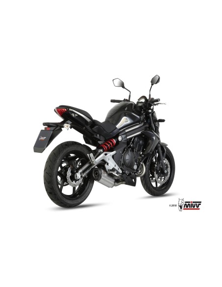 escape completo mivv 2x1 suono st steel con tapa carbono kawasaki er 6n f 2012 16