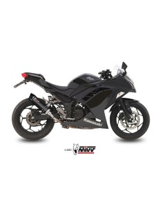 silencioso mivv gp carbon c tapa carbono kawasaki ninja 300 2013 16 z300 2015 16