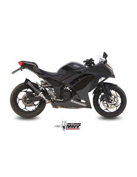 silencioso mivv gp carbon c tapa carbono kawasaki ninja 300 2013 16 z300 2015 16