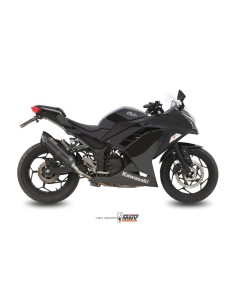 silencioso mivv suono acero negro carbon kawasaki ninja 300 2013 16 z300 2015 16