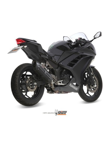 silencioso mivv suono acero negro carbon kawasaki ninja 300 2013 16 z300 2015 16