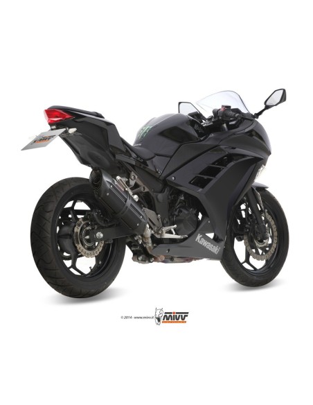 silencioso mivv suono acero negro carbon kawasaki ninja 300 2013 16 z300 2015 16