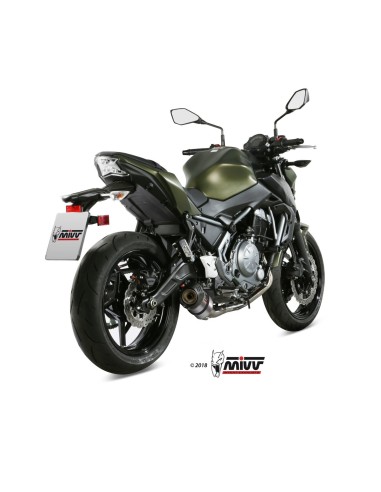escape completo mivv 2x1 oval titan con tapa carbono kawasaki ninja 650 z650 2017 23