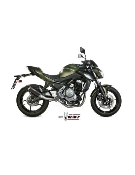 escape completo mivv 2x1 mk3 black kawasaki ninja 650 z650 2017 23 k 044 sm3b