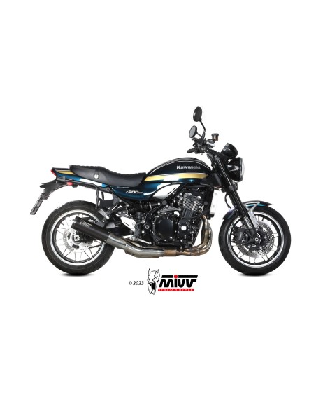 silencioso mivv hr 1 black con tapa en carbono kawasaki z900 rs 2018 25 k 046 lh1bc