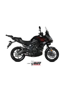 escape completo mivv 2x1 oval carbono con tapa carbono kawasaki versys 650 2021 23 2