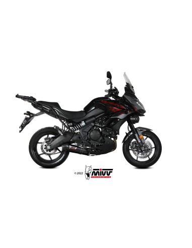 escape completo mivv 2x1 oval black con tapa carbono kawasaki versys 650 2021 25 k 055 lzc