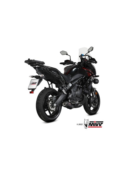 escape completo mivv 2x1 oval black con tapa carbono kawasaki versys 650 2021 25 k 055 lzc