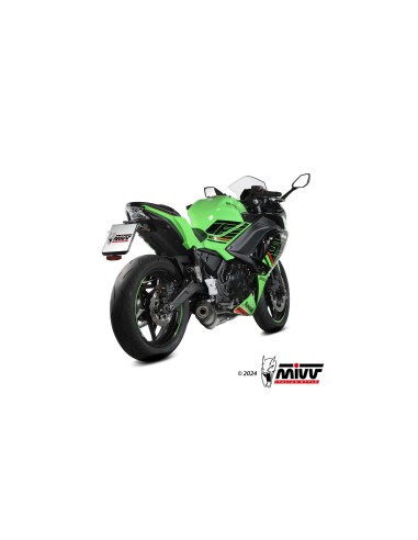 escape completo mivv 2x1 oval titanium con tapa carbono kawasaki ninja 650 z650 2024 26